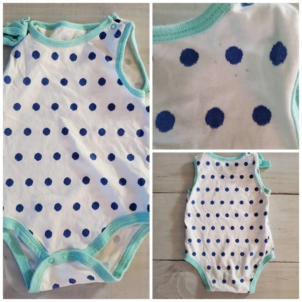 Onesie Bundle 9 month Yellow Blue Gray